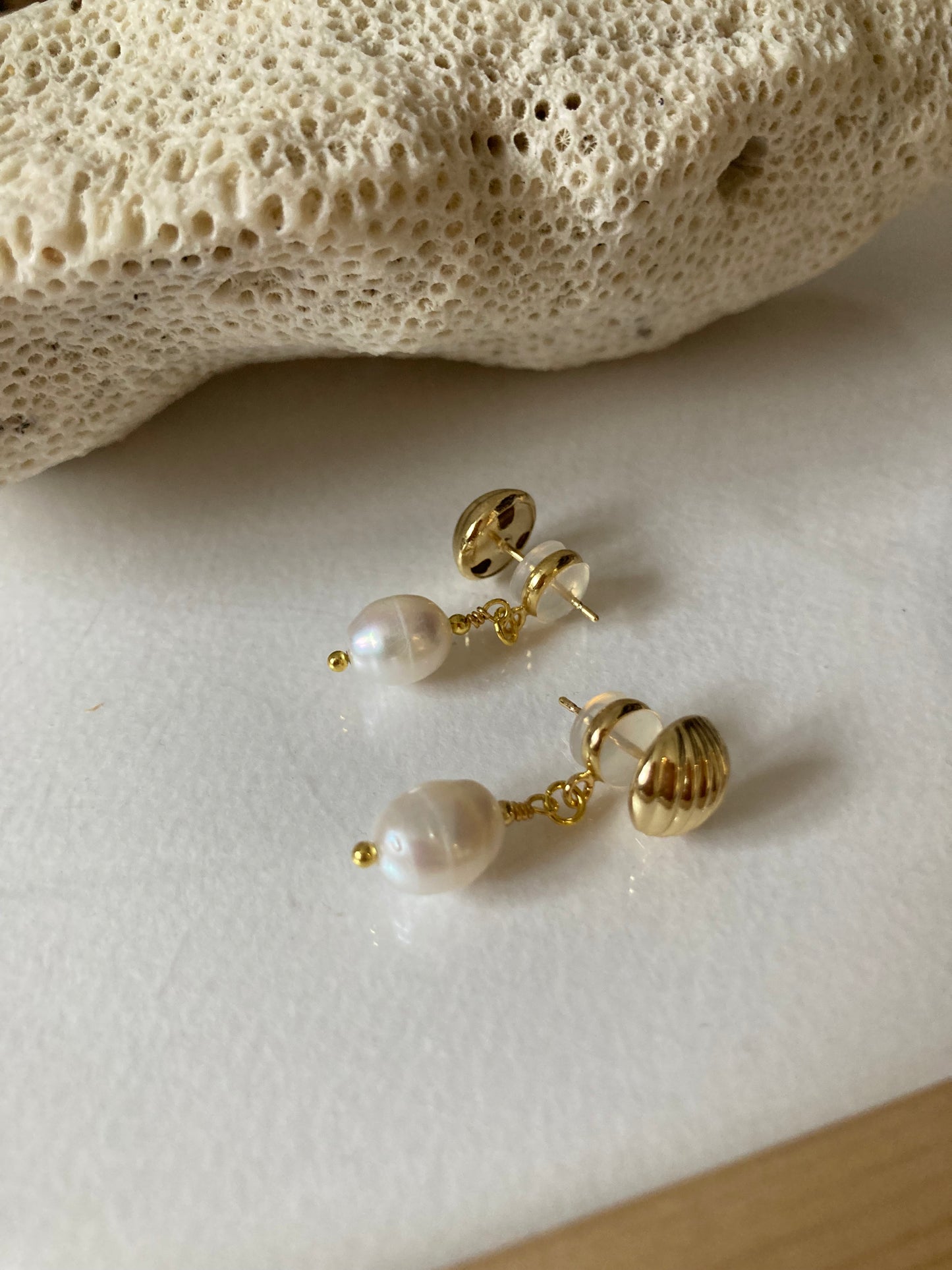 Ida• 3-way to style Interchangeable Freshwater Pearl Drop Earrings
