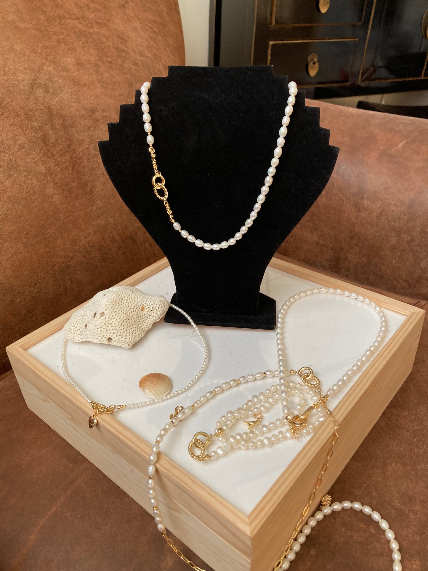 Modern Design Fine Freshwater Pearl Choker Necklace