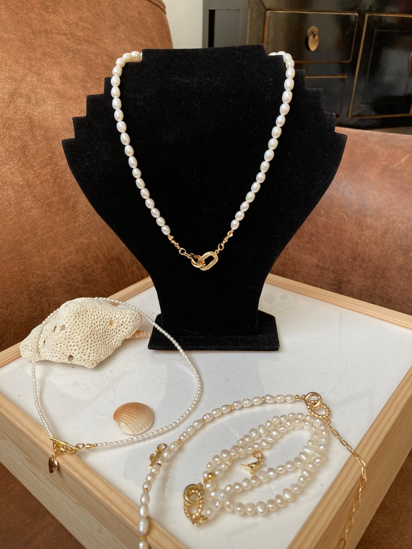 Modern Design Fine Freshwater Pearl Choker Necklace