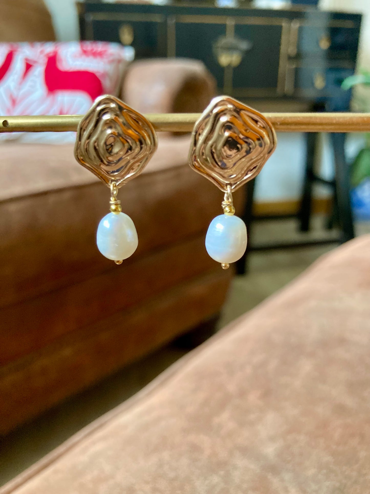 Interchangeable Baroque Freshwater Pearl Huggies Earrings