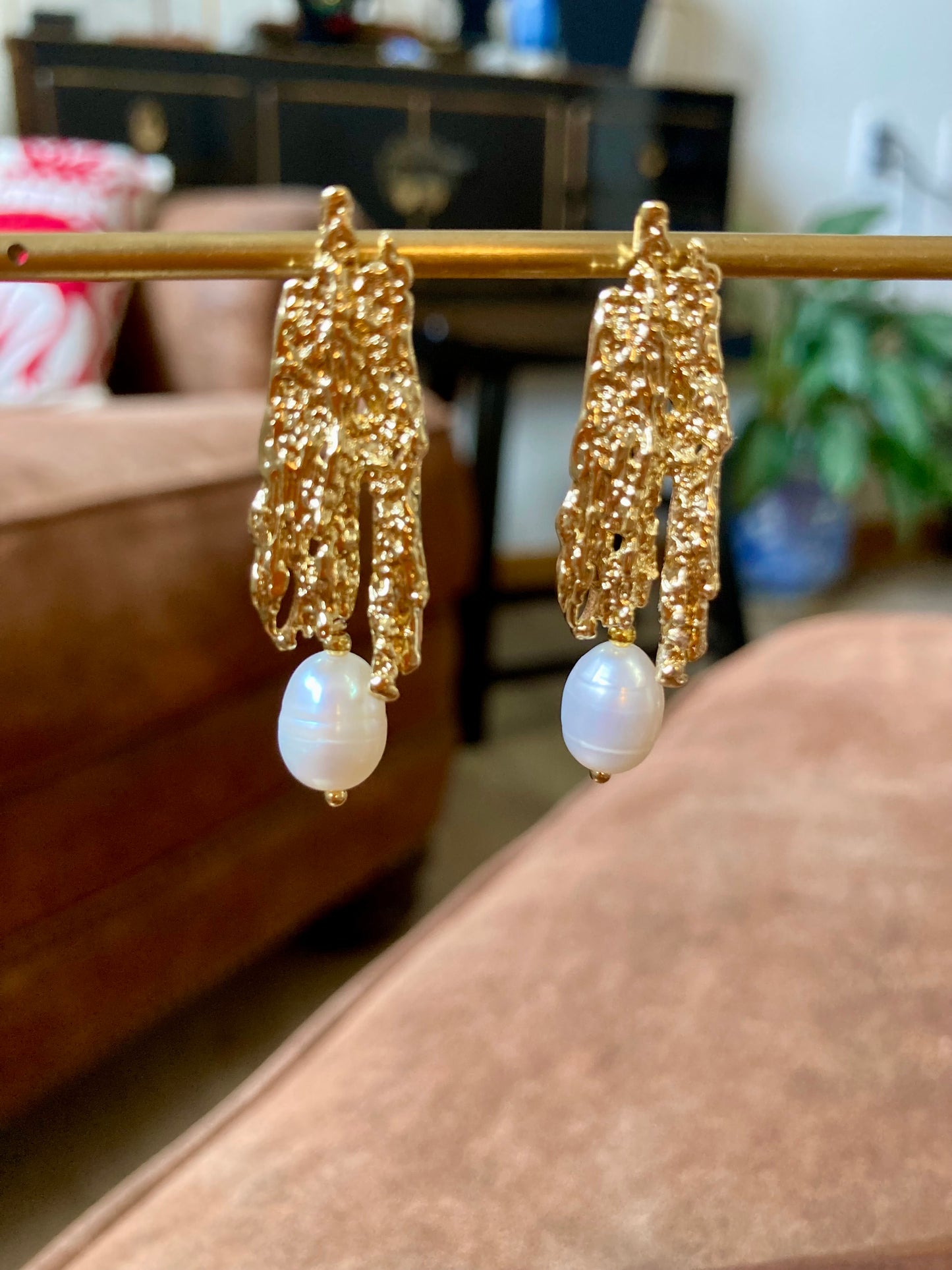 Interchangeable Baroque Freshwater Pearl Huggies Earrings