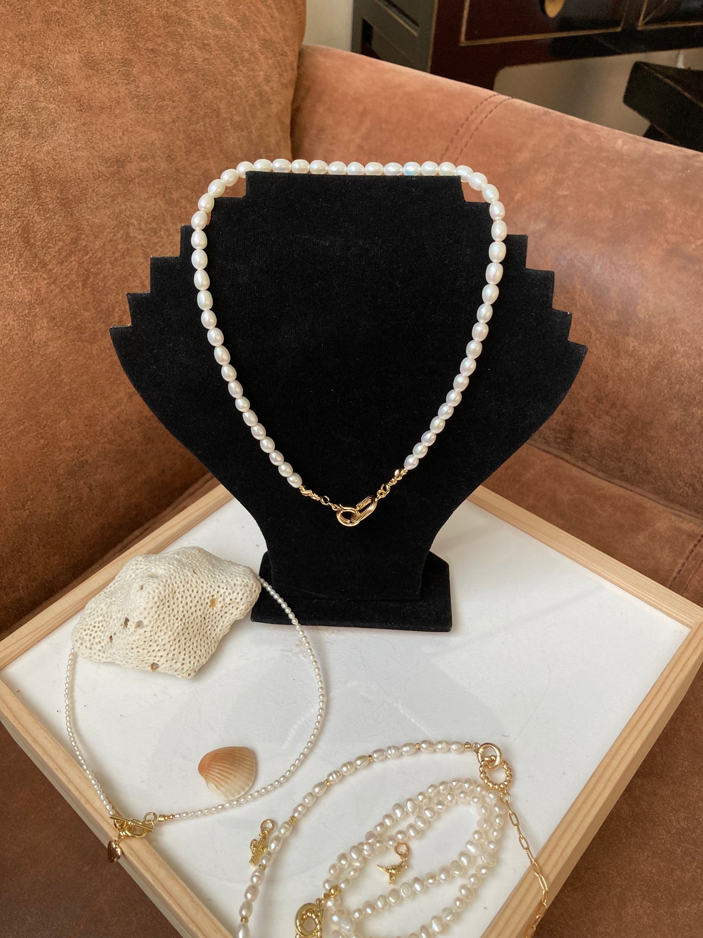 Modern Design Fine Freshwater Pearl Choker Necklace