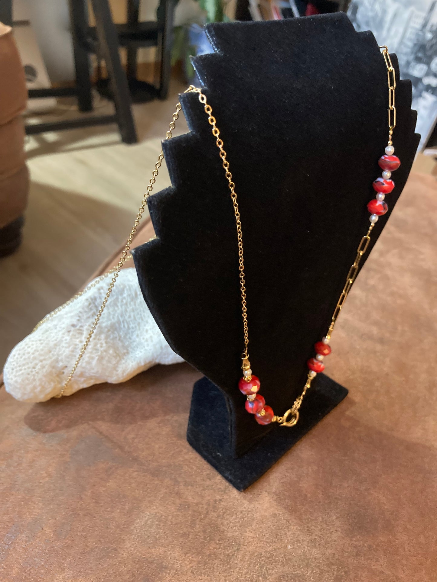 Unique Design Interchangeable Freshwater Pearl Czech Beads Long Necklace