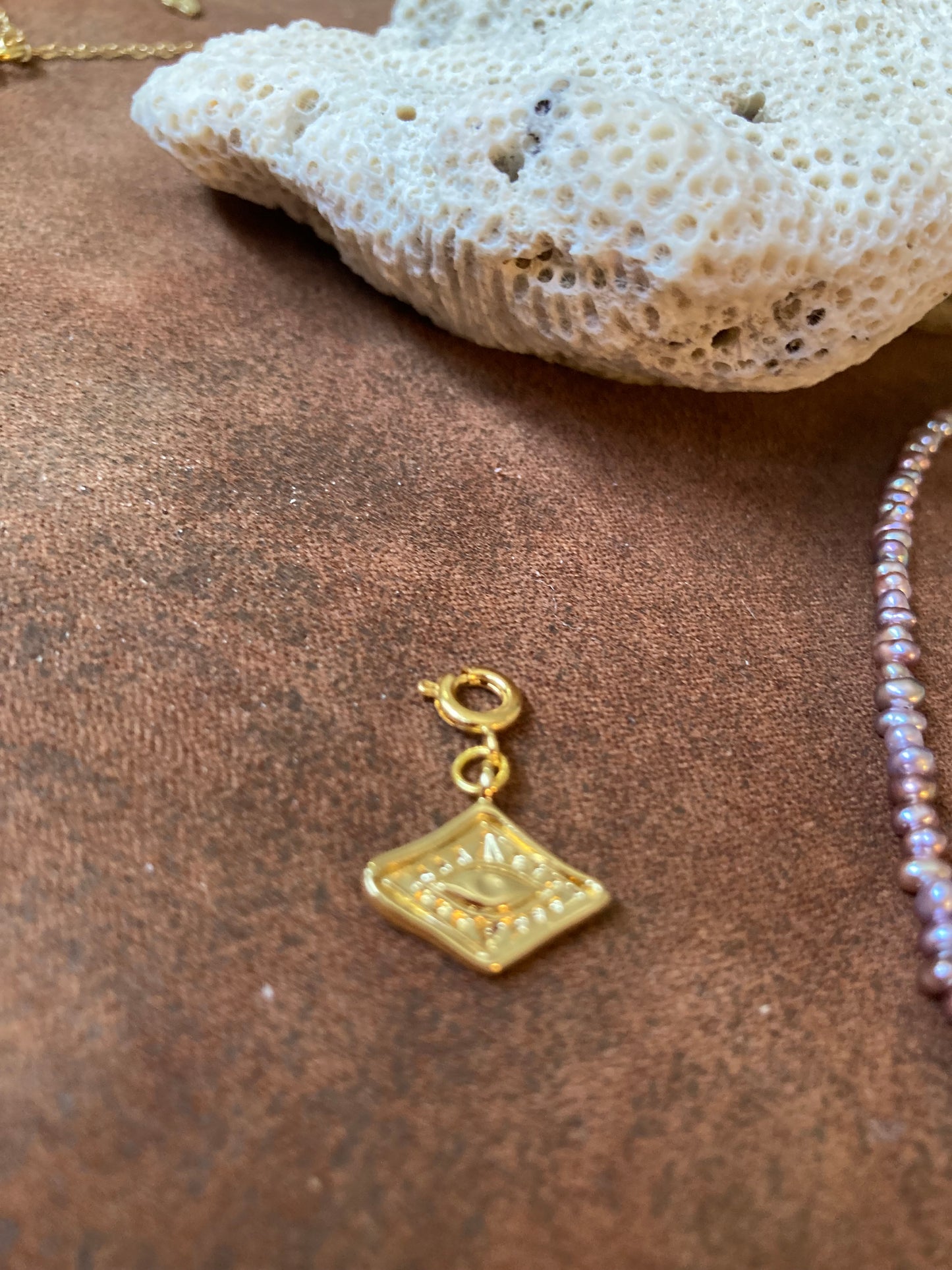 Tiny Purple Freshwater Pearl & Golden Choker Necklace Set