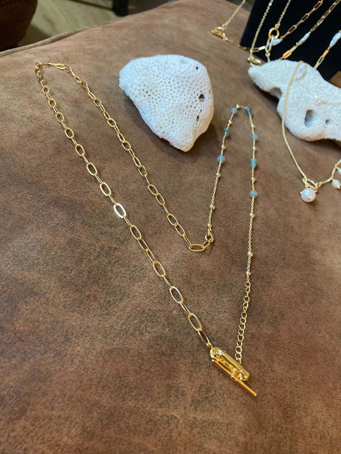 Lillian • Interchangeable 8+ways to style Beads Choker/Long necklace /Badge Chain