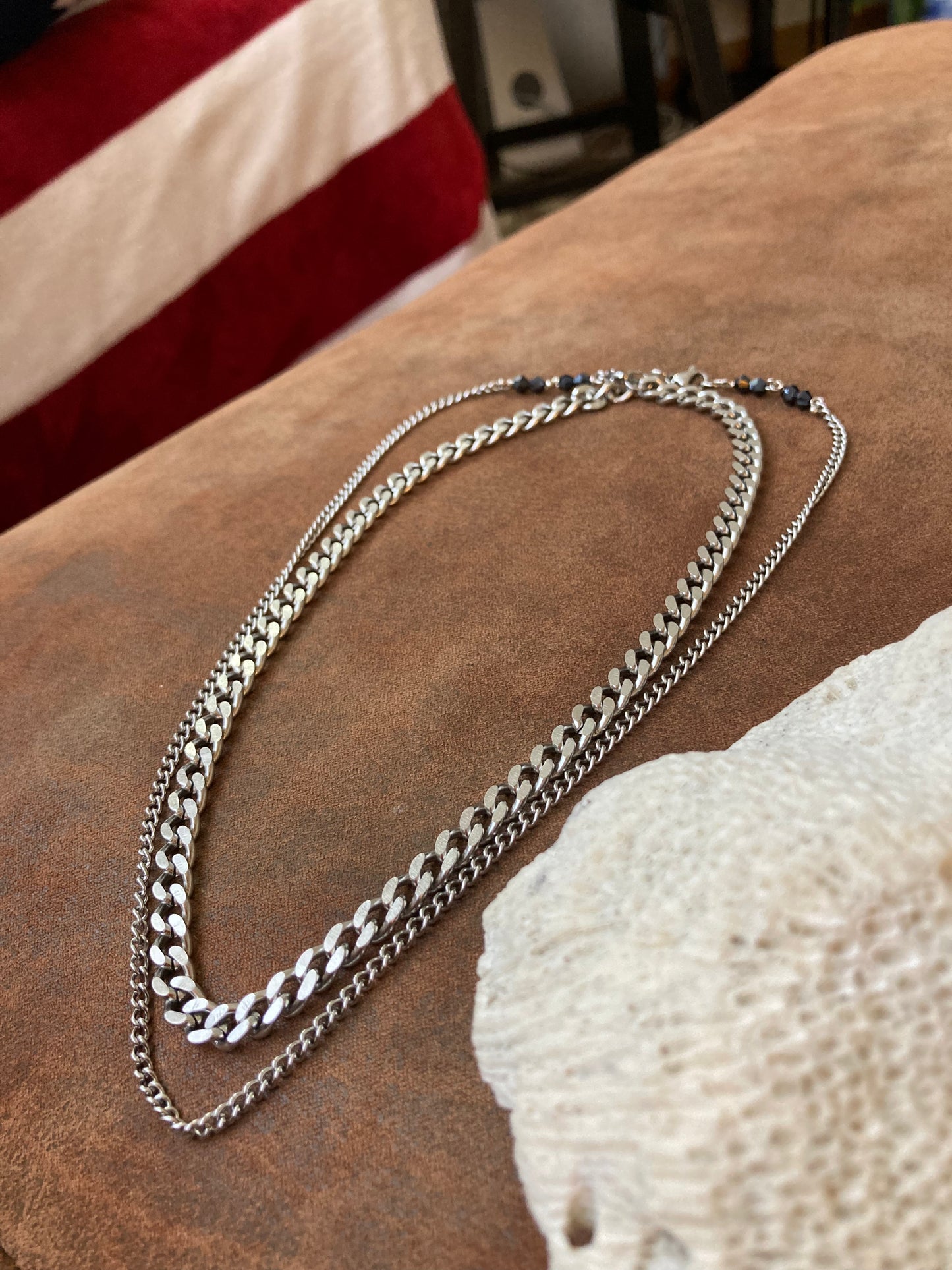 Chic Unisex Design Interchangeable 6-in-1 Necklace /Choker/Badge/Cellphone Chain