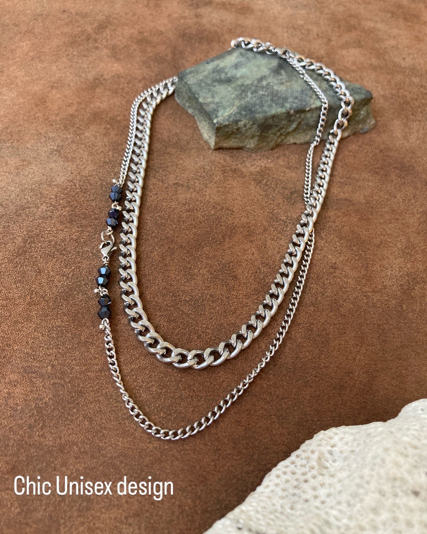Chic Unisex Design Interchangeable 6-in-1 Necklace /Choker/Badge/Cellphone Chain