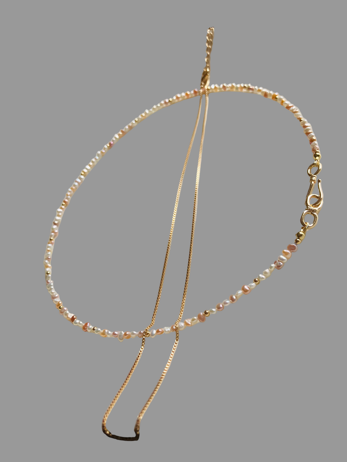 Multi-color Genuine Freshwater Pearl Layered Golden Choker Necklace Set