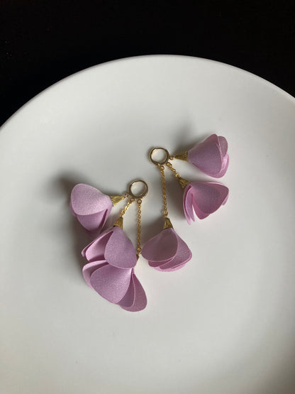 Pink Cherry Blossom Earrings -Elegante floral earrings