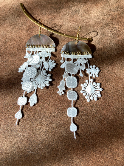 Statement Moon•Tree•Flower•Birdie•Shell Floral Earrings