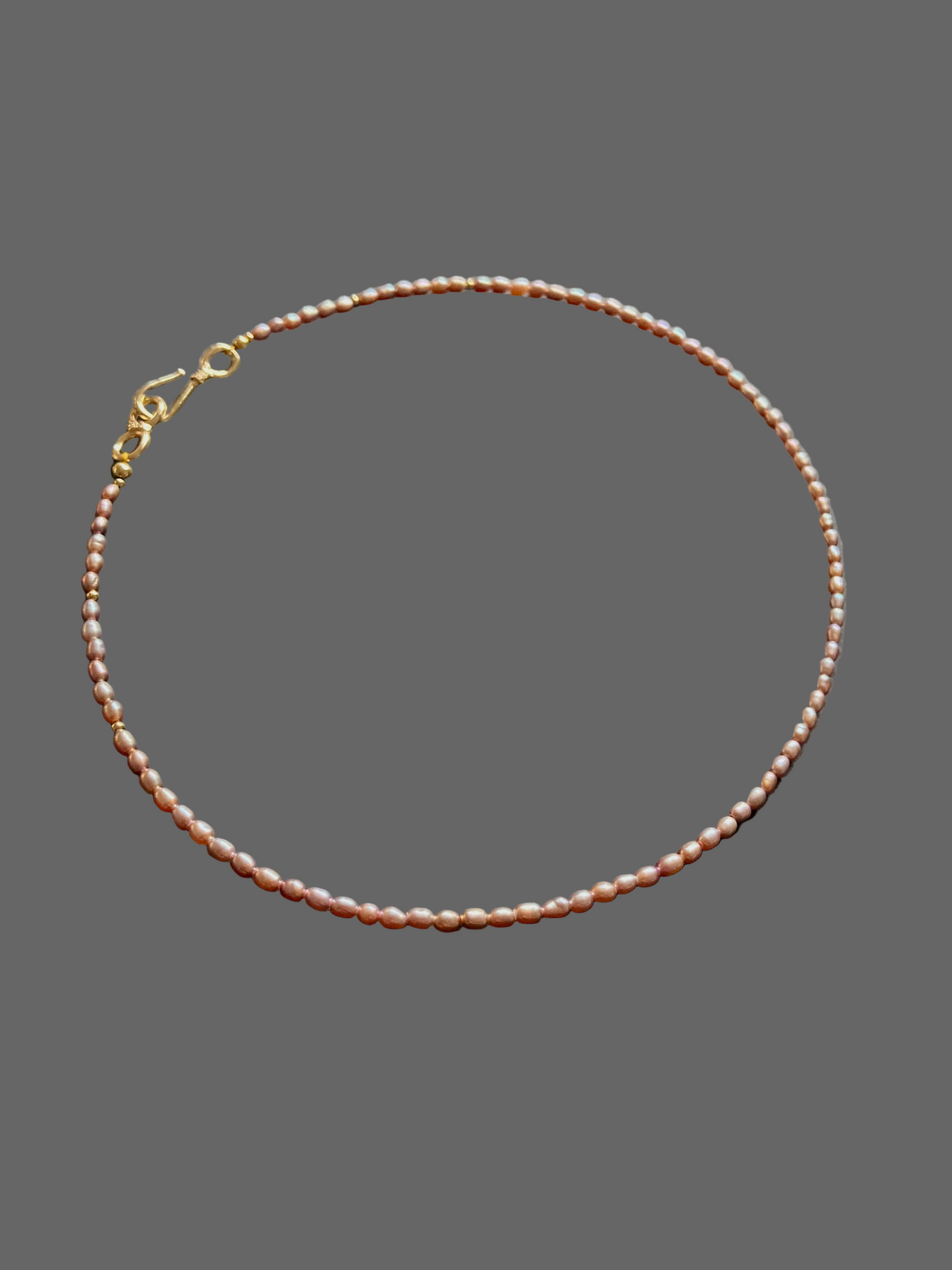 Premium Purple Freshwater Pearl Layered Golden Choker Necklace Set