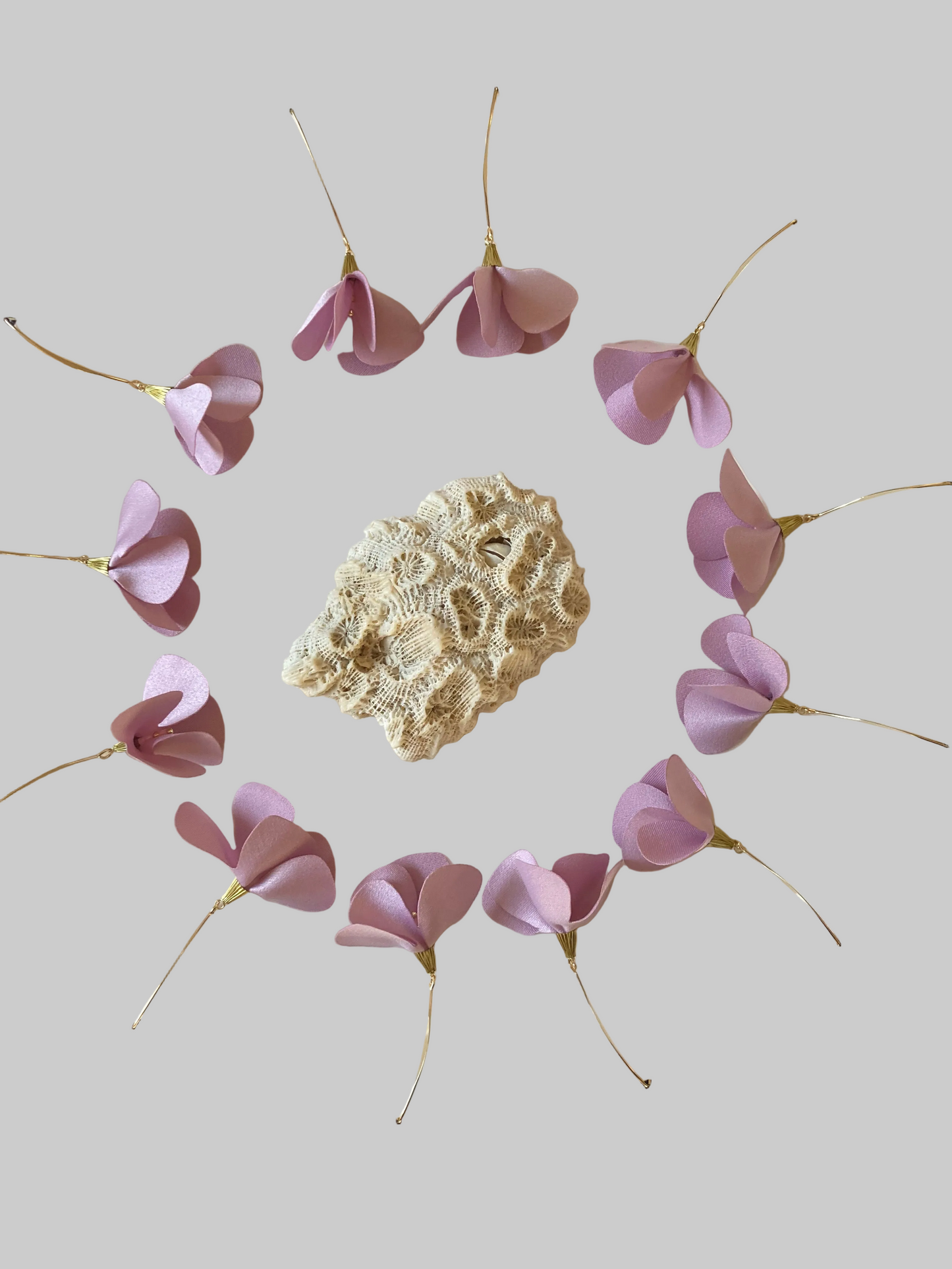 Pink Cherry Blossom Earrings -Elegante floral earrings