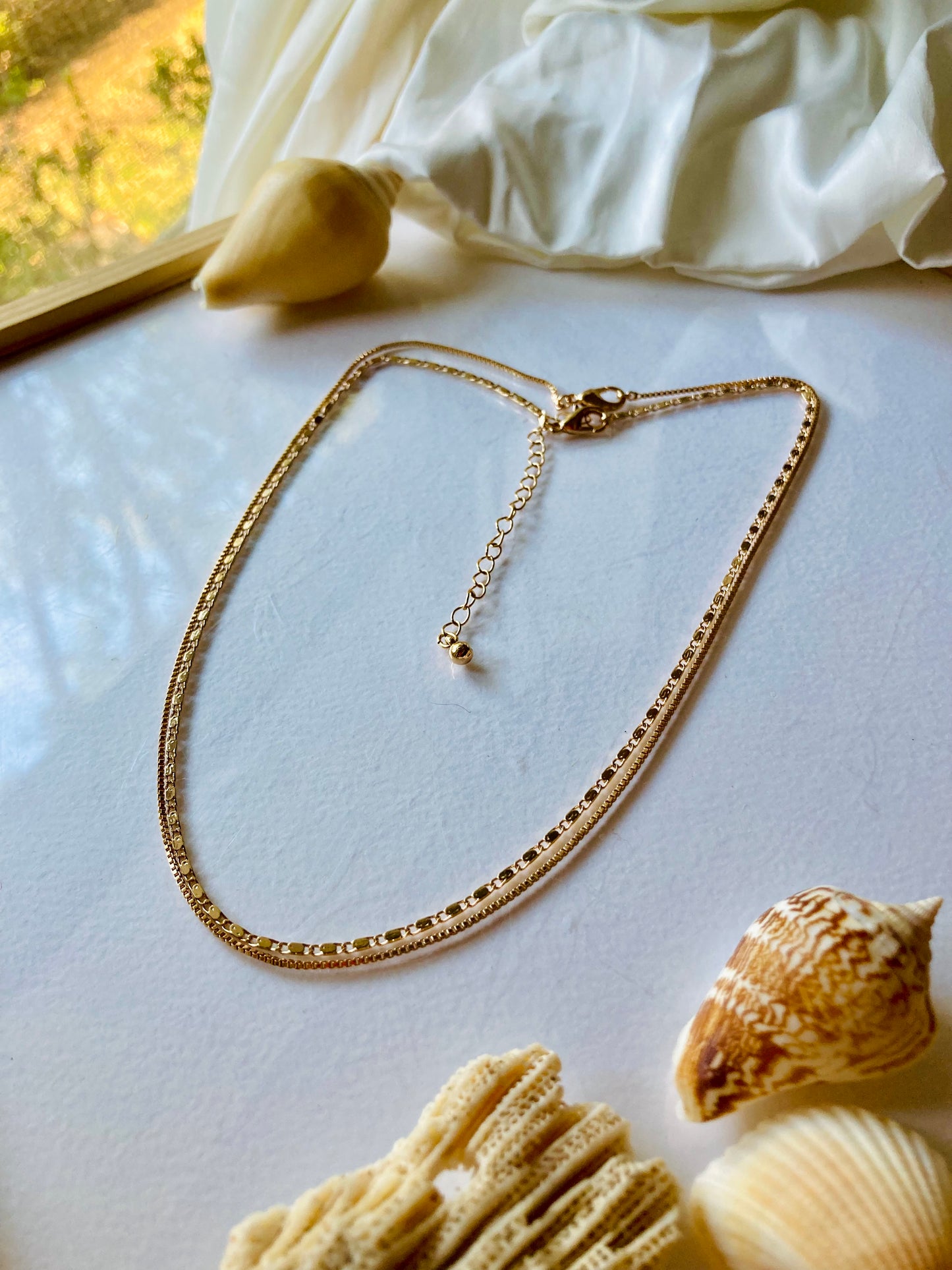 Chic Mix & Match Double Chain Choker Necklace Set