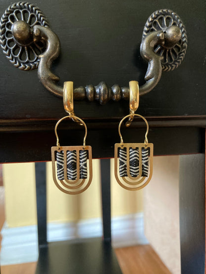 Jordan•Aztec-Unique Design Golden Geometric Earrings