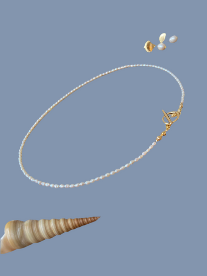 Gabi • Chic Tiny Freshwater Pearl Beads Choker Necklace