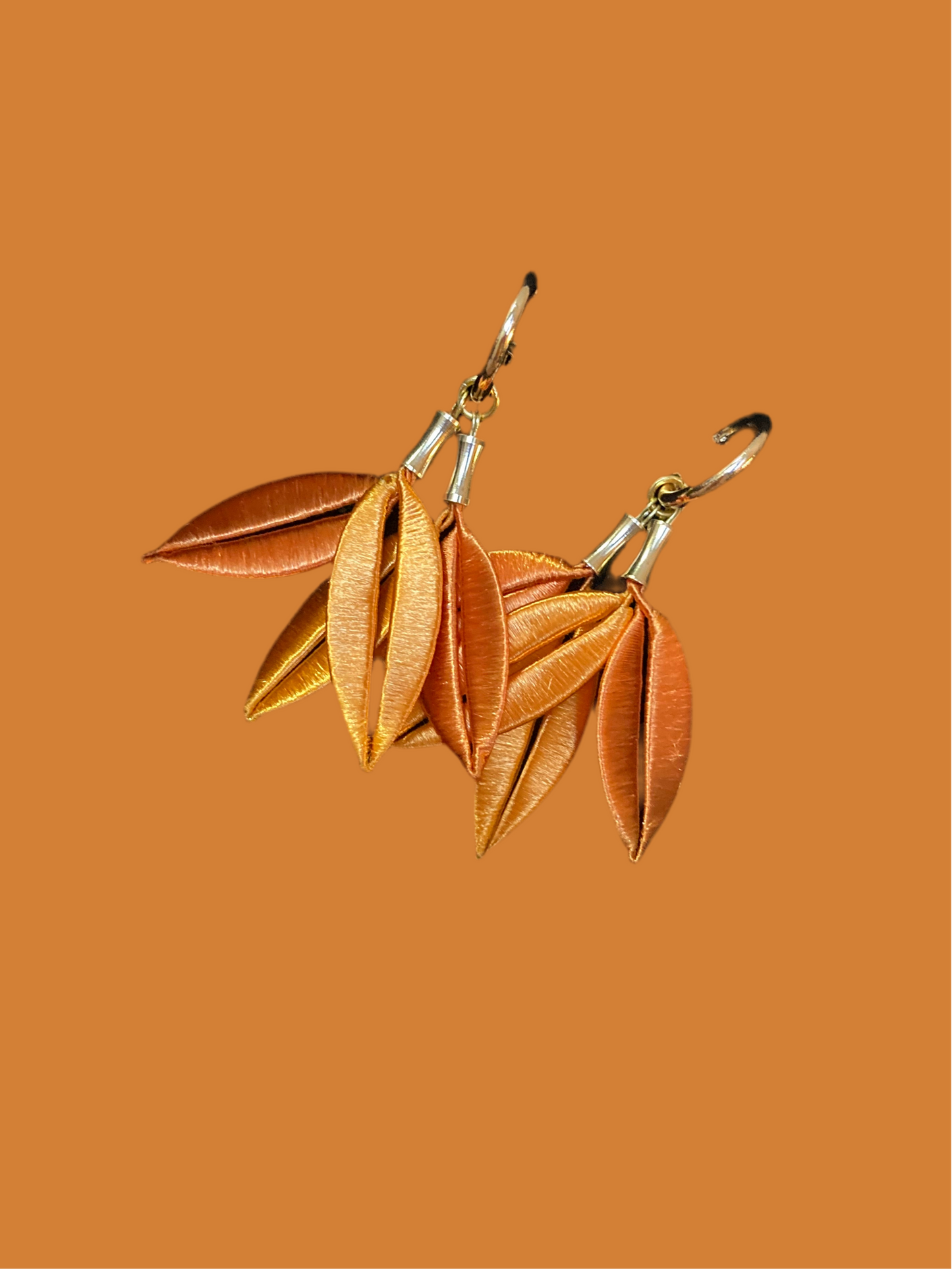 Sara• Interchangeable Hand-wrapped Silky Thread Floral Earrings