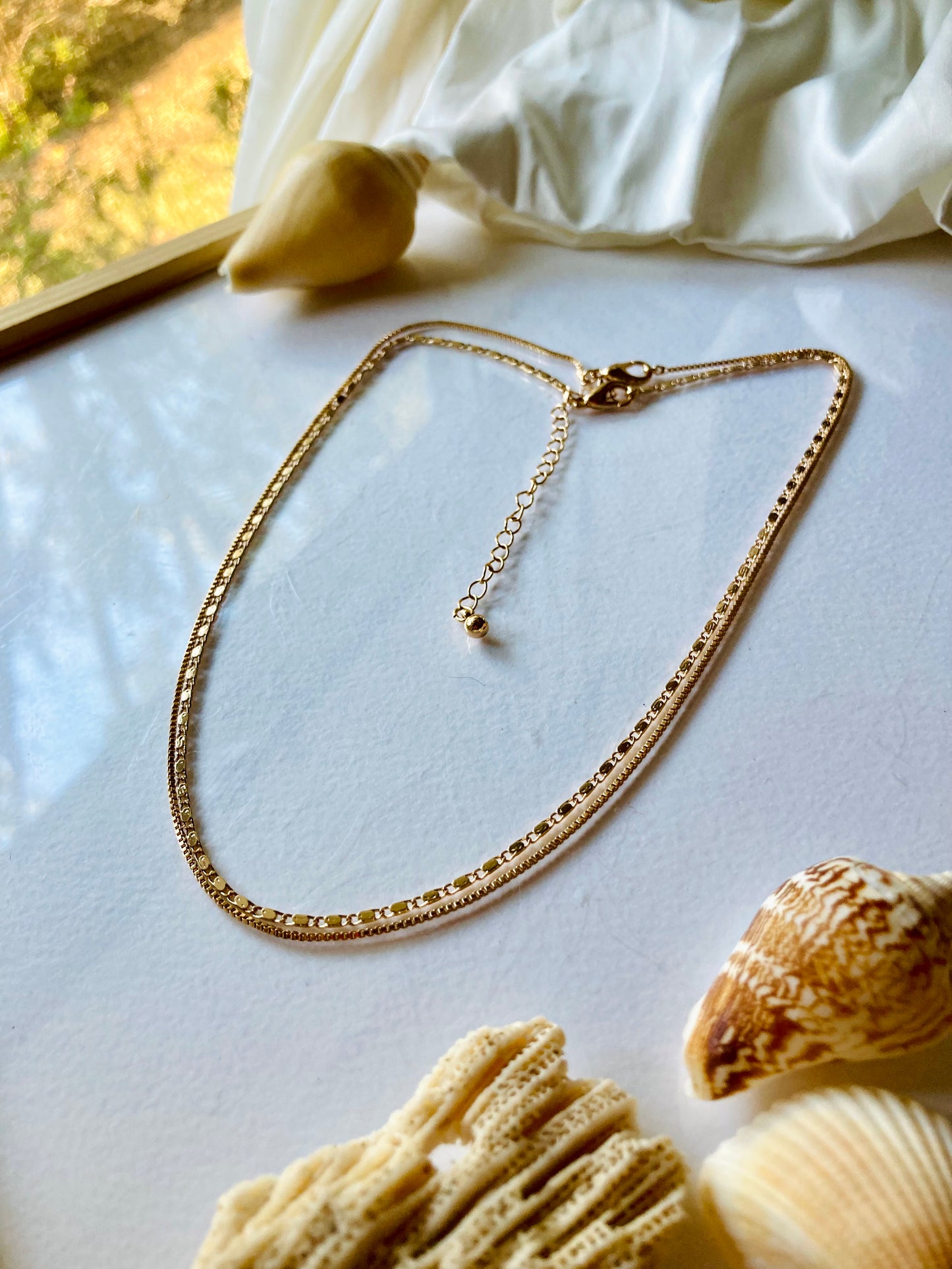 Chic Mix & Match Double Chain Choker Necklace Set