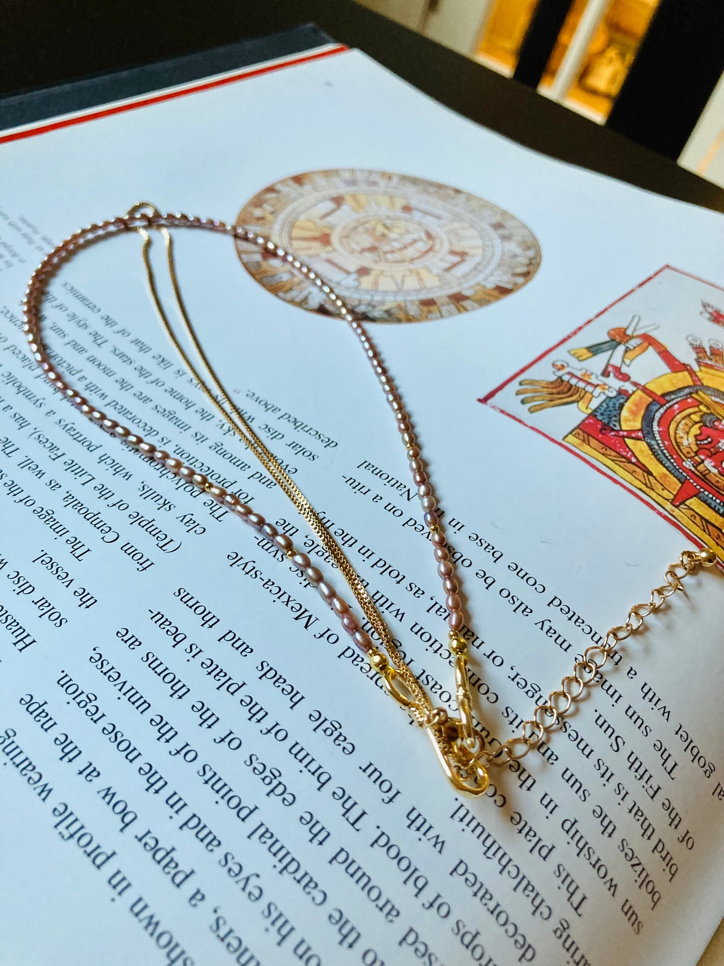 Premium Purple Freshwater Pearl Layered Golden Choker Necklace Set