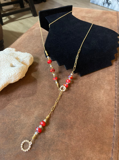 Unique Design Interchangeable Freshwater Pearl Czech Beads Long Necklace