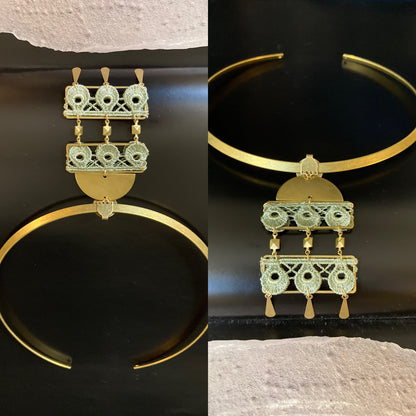Aztec-Earrings & Necklace|Choker Set | Unique Contemporary Design