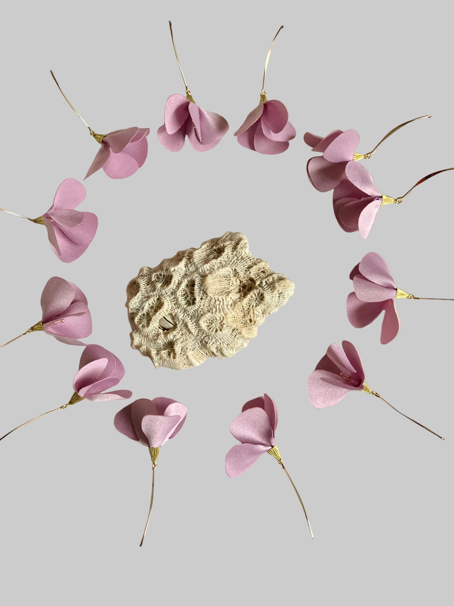 Pink Cherry Blossom Earrings -Elegante floral earrings