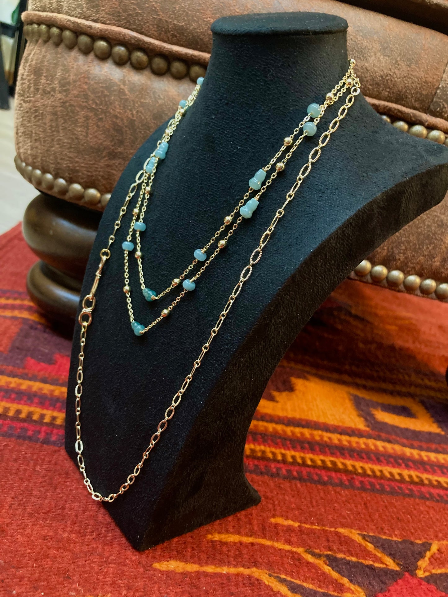 Lillian • Interchangeable 8+ways to style Beads Choker/Long necklace /Badge Chain