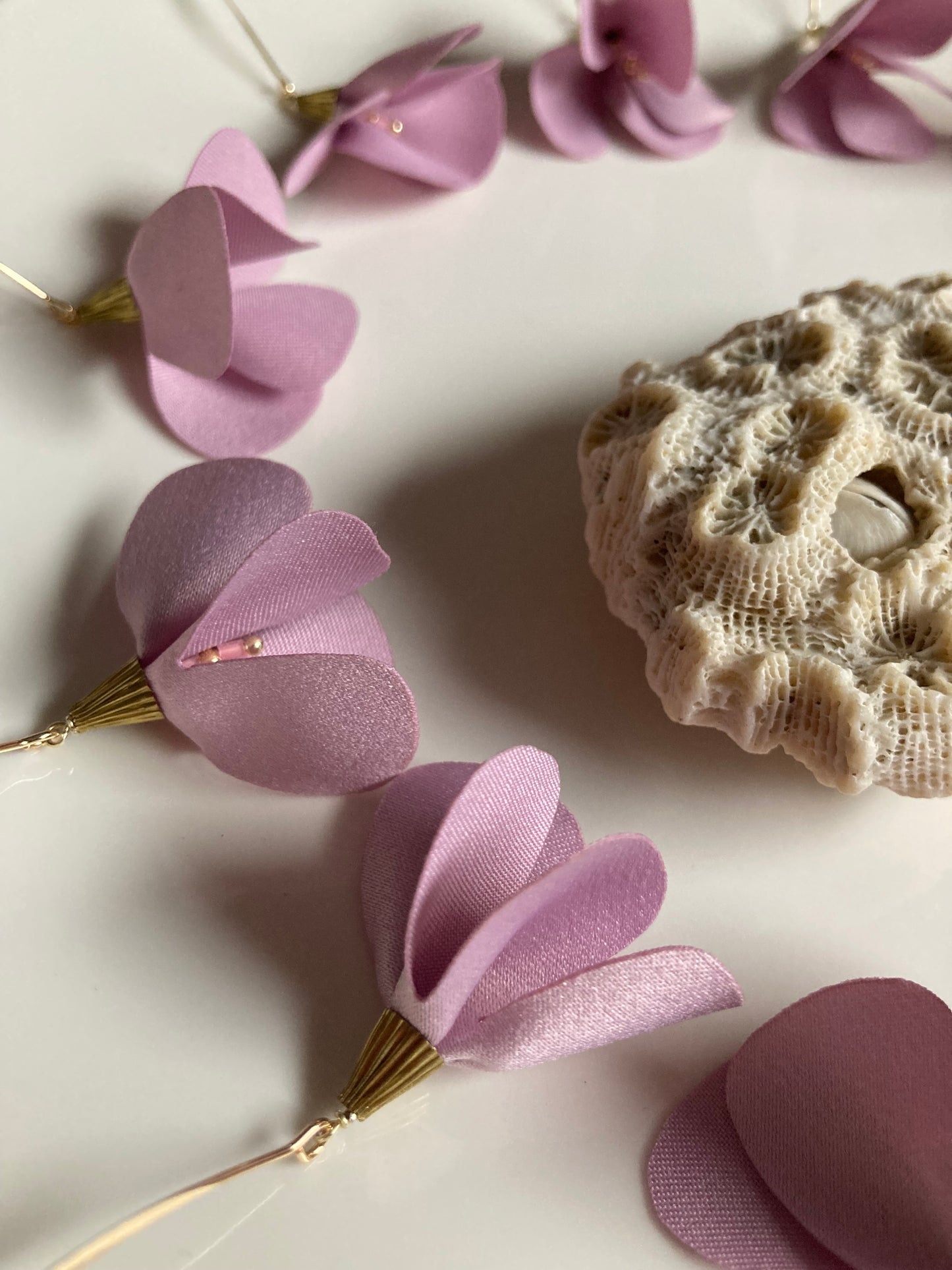 Pink Cherry Blossom Earrings -Elegante floral earrings