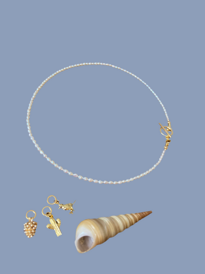 Gabi • Chic Tiny Freshwater Pearl Beads Choker Necklace