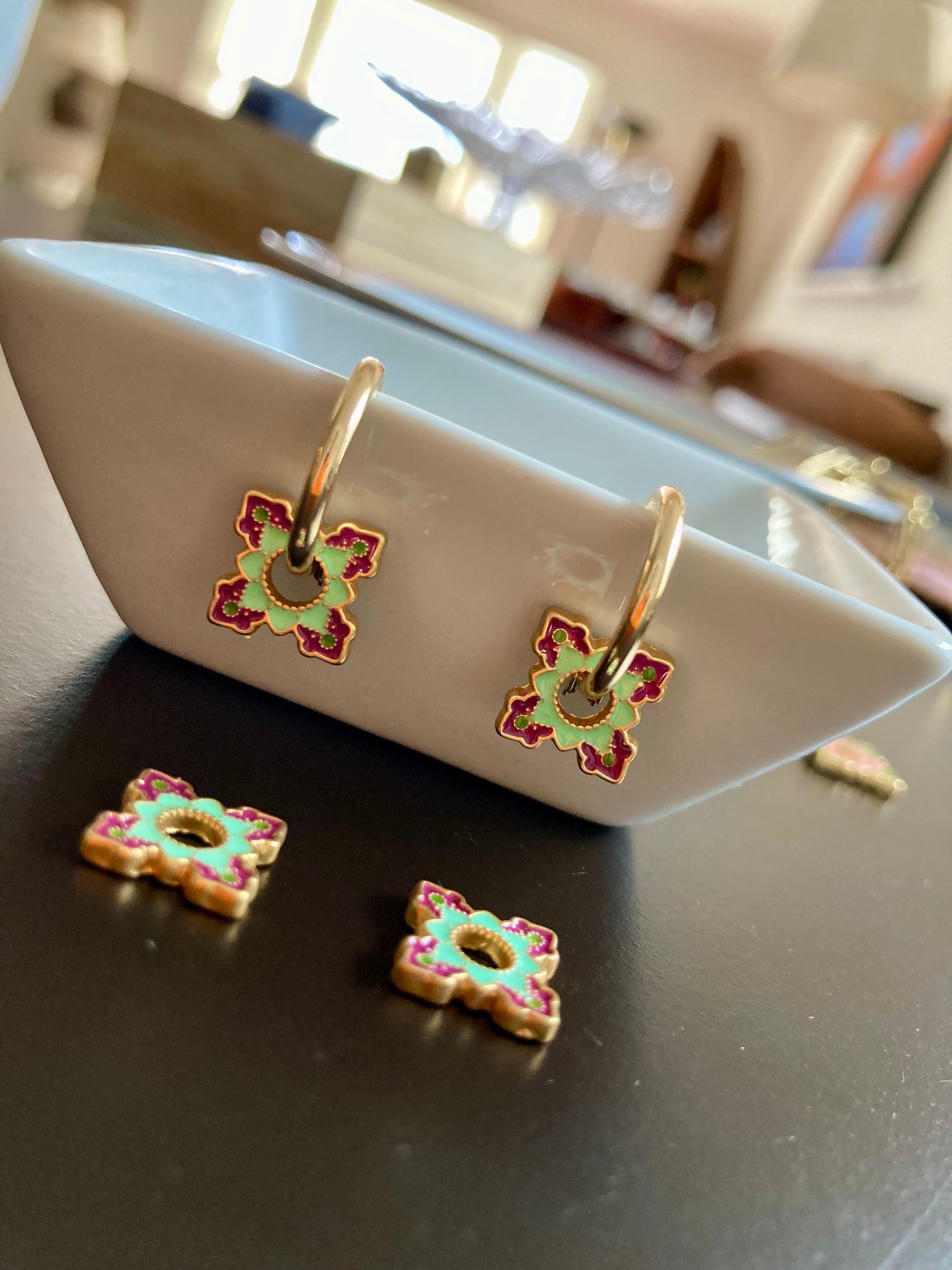 Fun Interchangeable Chic Charm Earrings