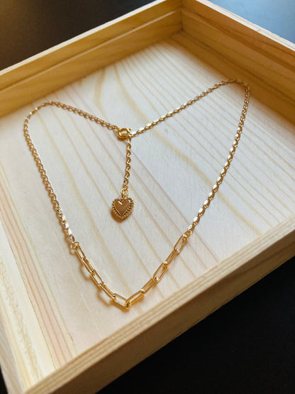 Chic Mix & Match Golden Chain Choker Necklace Set
