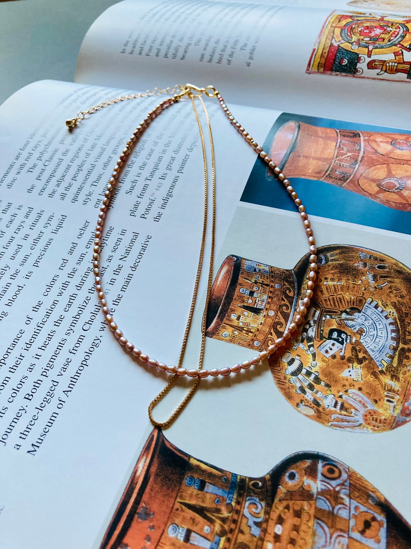 Premium Purple Freshwater Pearl Layered Golden Choker Necklace Set