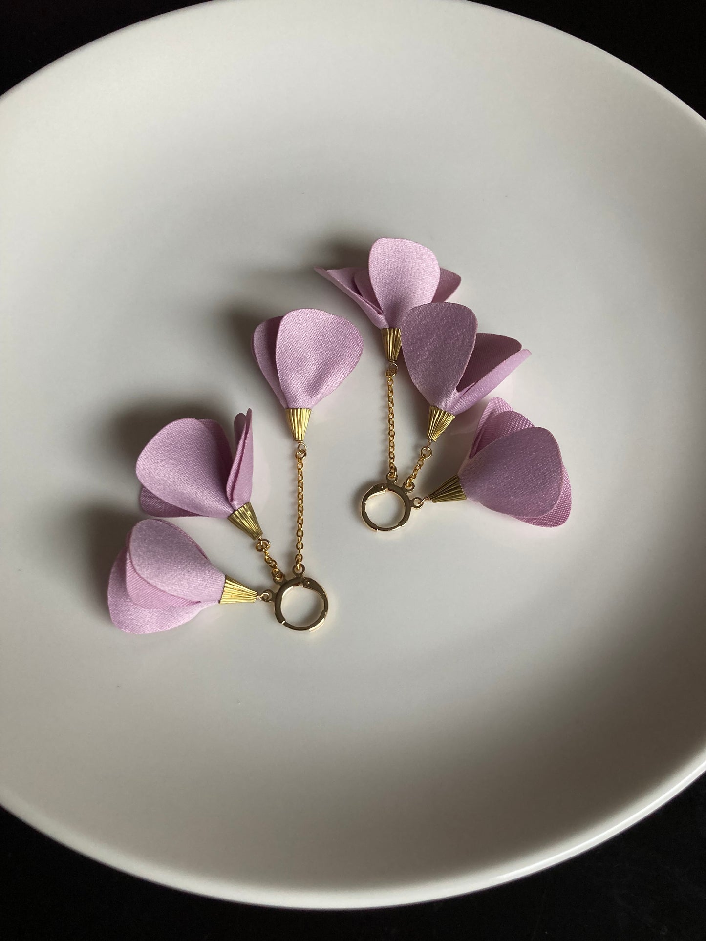 Pink Cherry Blossom Earrings -Elegante floral earrings