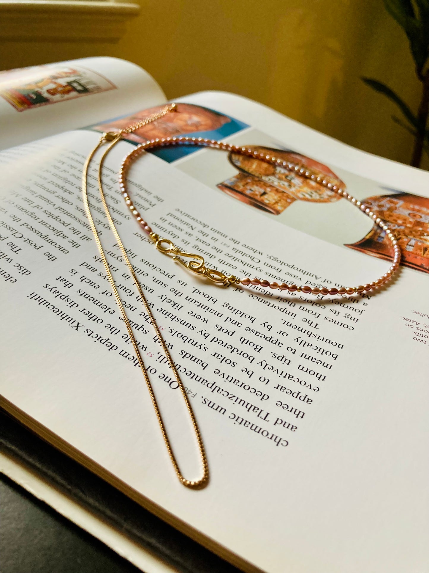 Premium Purple Freshwater Pearl Layered Golden Choker Necklace Set