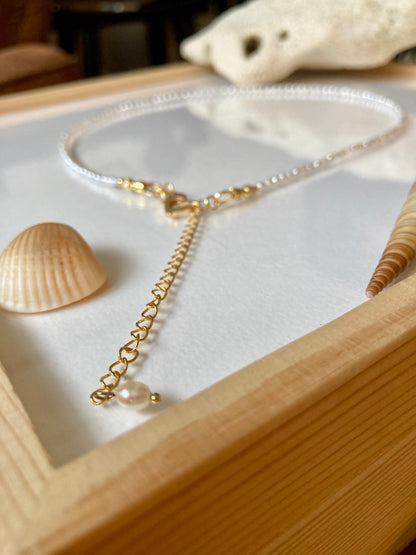 Gabi • Chic Tiny Freshwater Pearl Beads Choker Necklace