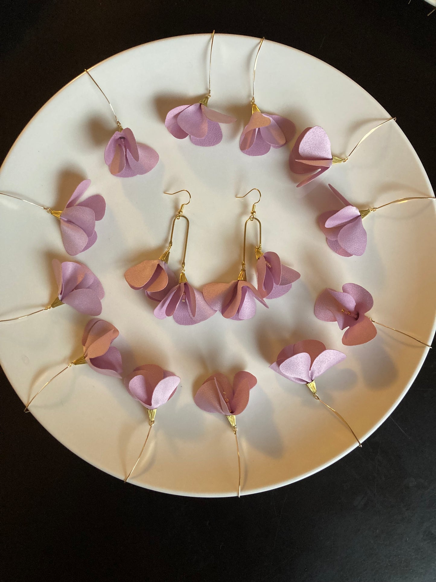 Pink Cherry Blossom Earrings -Elegante floral earrings