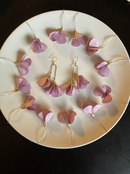 Pink Cherry Blossom Earrings -Elegante floral earrings