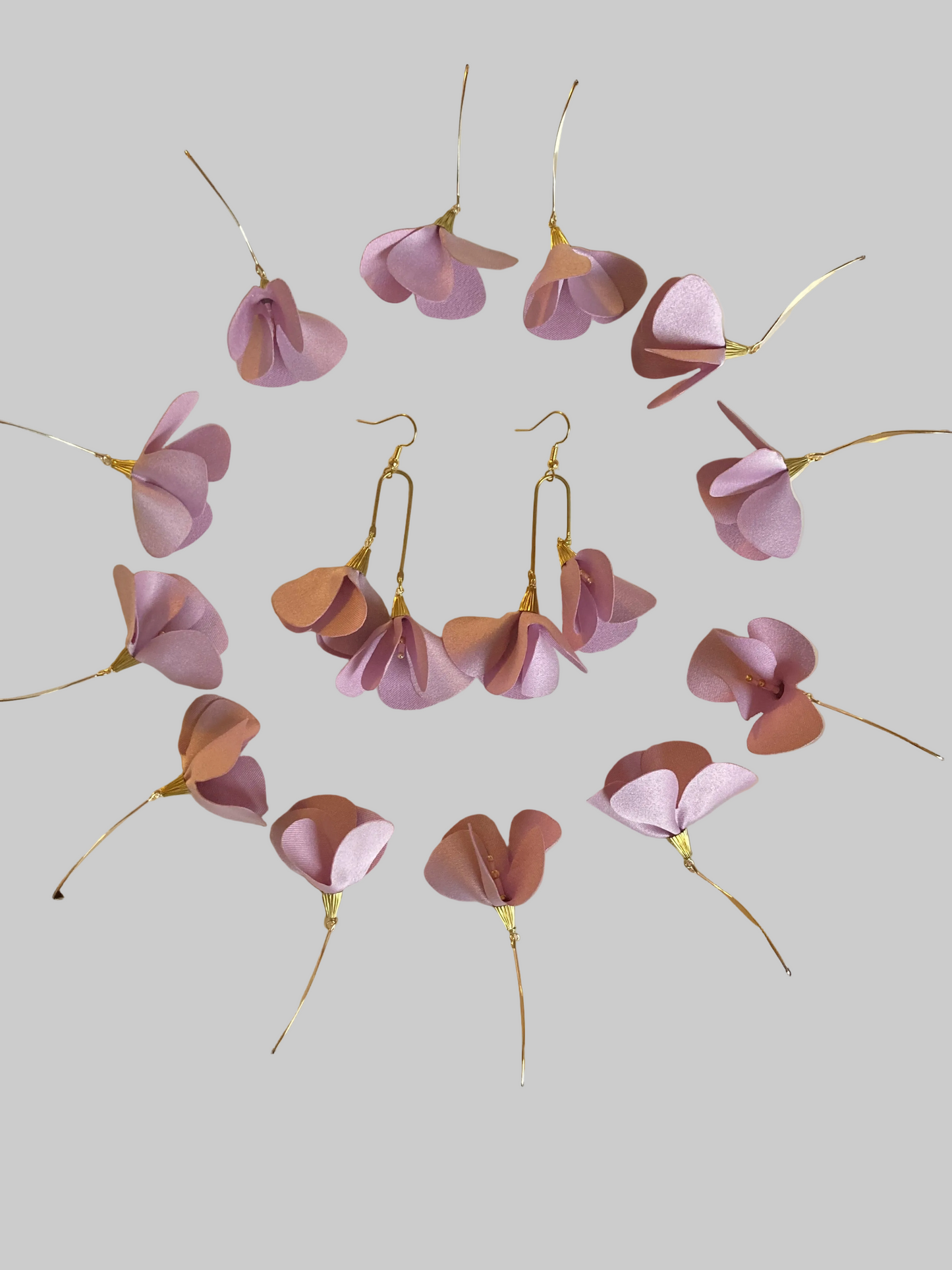 Pink Cherry Blossom Earrings -Elegante floral earrings