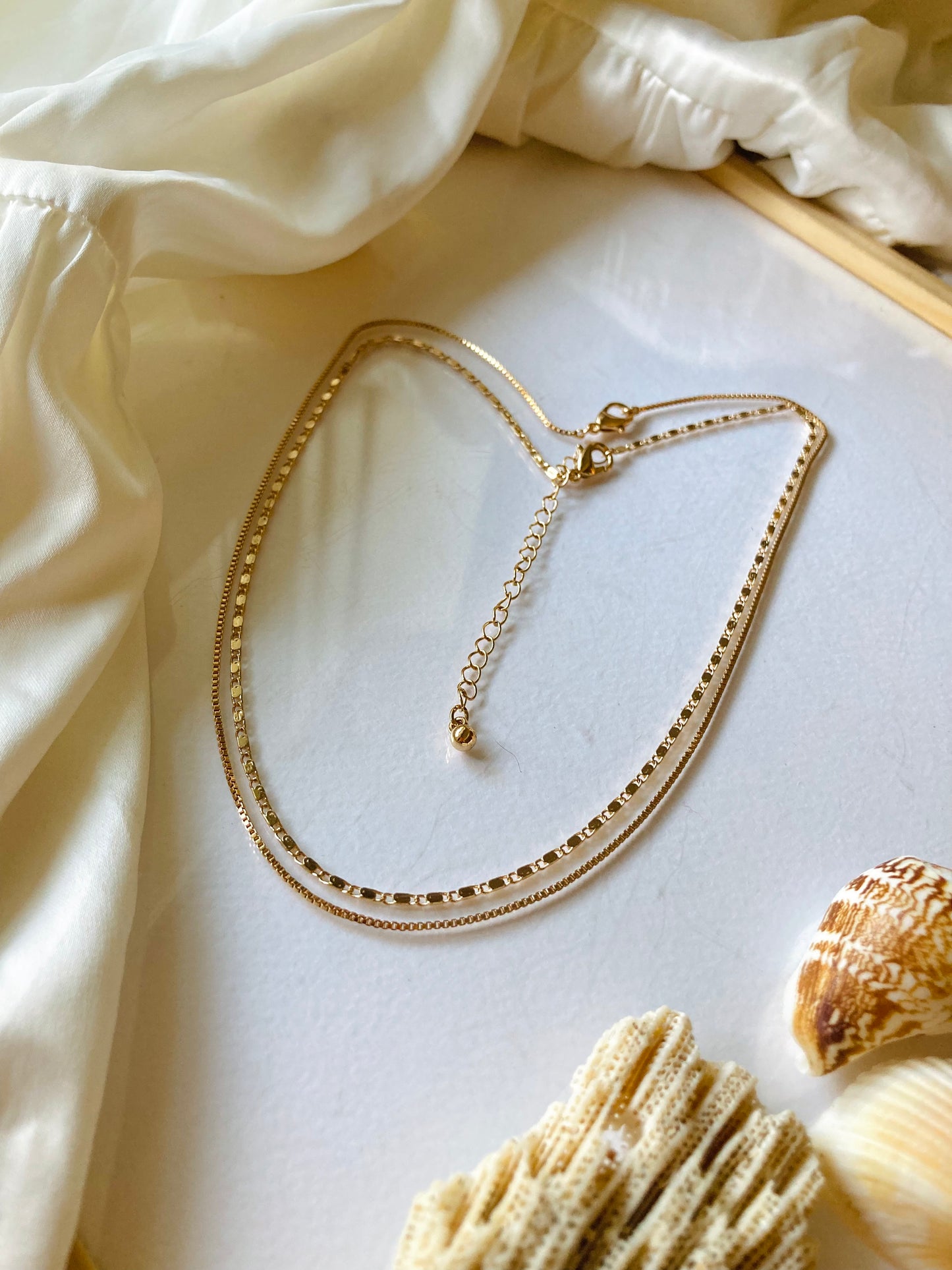 Chic Mix & Match Double Chain Choker Necklace Set