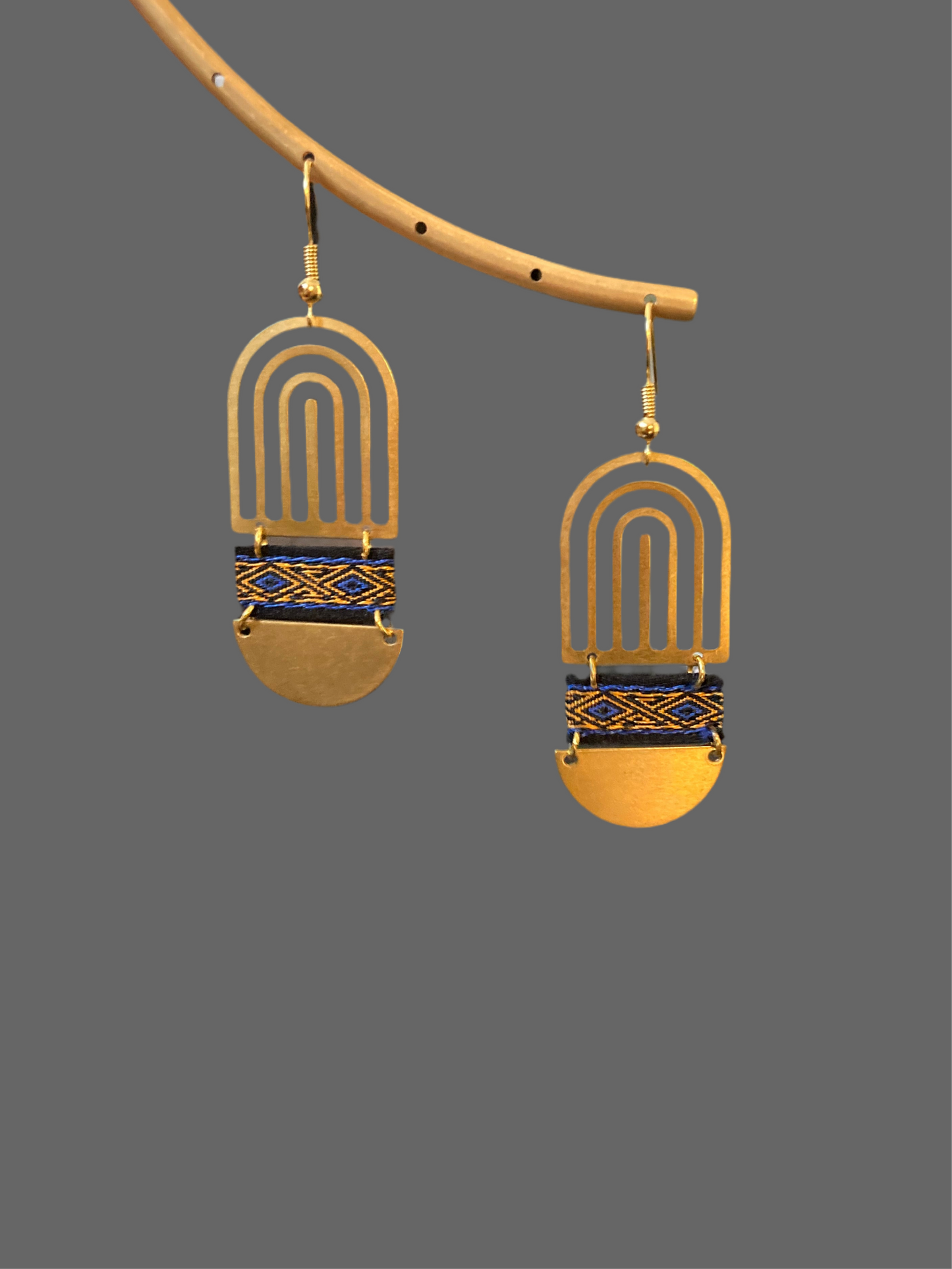 Aztec-Golden Tassel Earrings