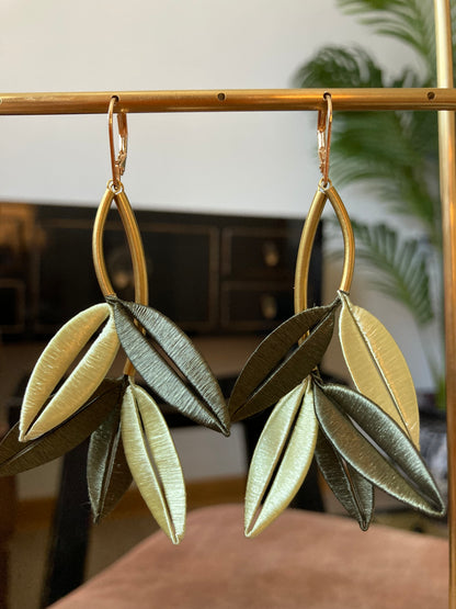 Unique Design Statement Multiple Way To Style Hand-Wrapped Silky Thread Floral Earrings
