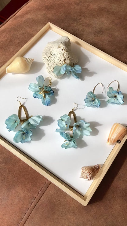 Hand-Painted Floral Earrings • One-Of-A-Kind