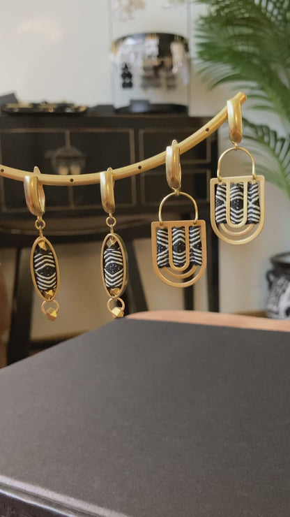Jordan•Aztec-Unique Design Golden Geometric Earrings
