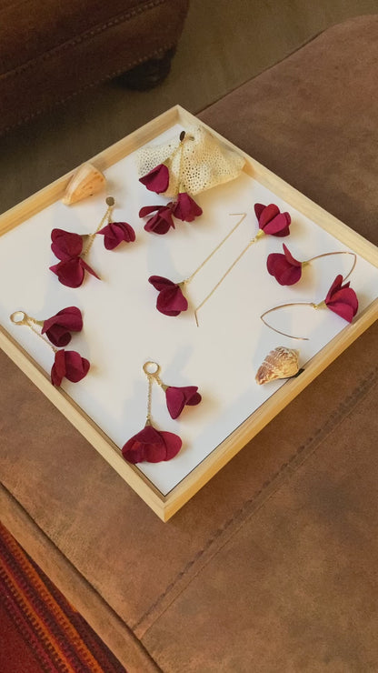 Forever Love-Elegante Floral Earrings-Rosa