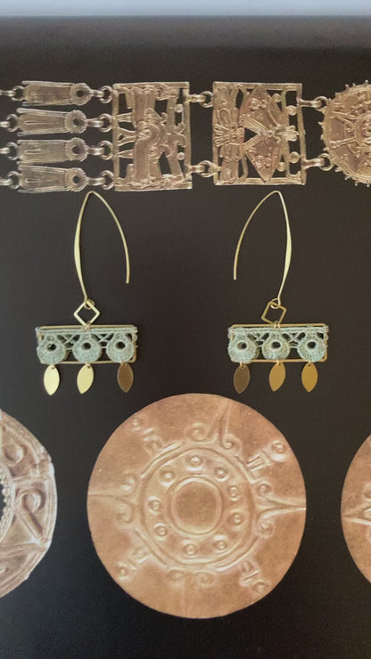 Aztec-Unique Contemporary Design Lace Earrings