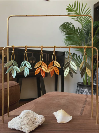 Unique Design Statement Multiple Way To Style Hand-Wrapped Silky Thread Floral Earrings