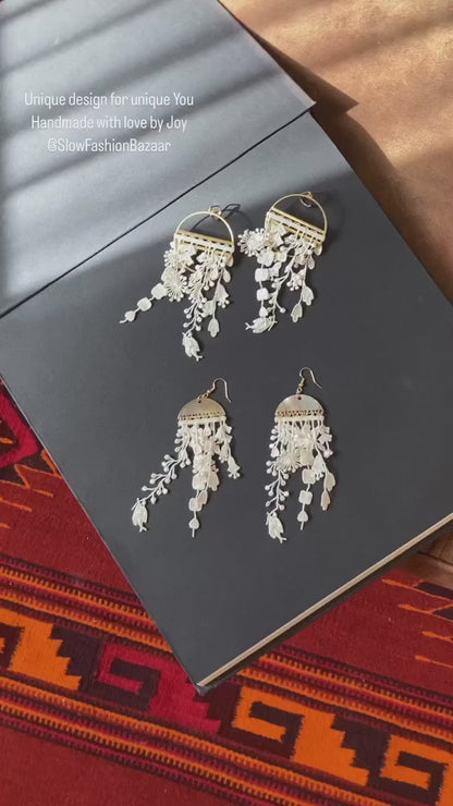 Statement Moon•Tree•Flower•Birdie•Shell Floral Earrings