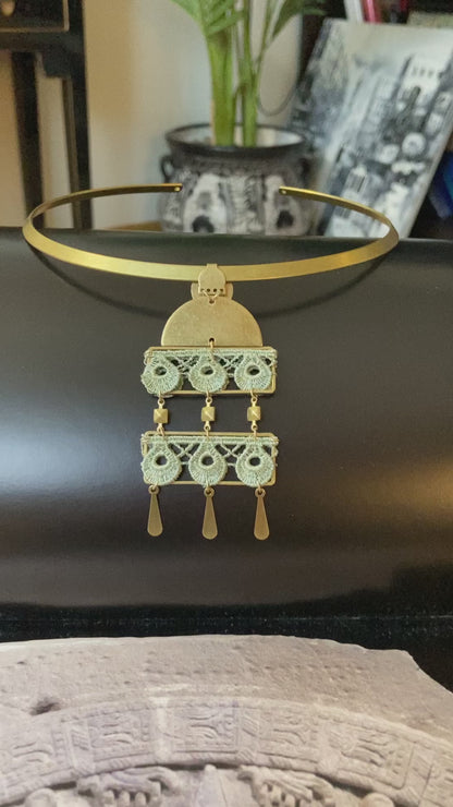 Aztec-Earrings & Necklace|Choker Set | Unique Contemporary Design