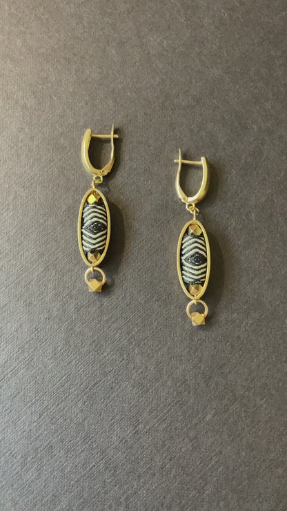 Jordan•Aztec-Unique Design Golden Geometric Earrings