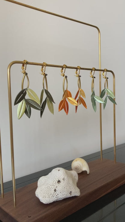 Penny•Unique Design Statement 6+Way-to-Style Gold Silky Thread Floral Earrings-Handmade Cultural Jewelry
