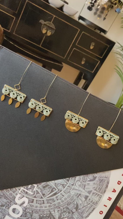 Aztec-Unique Contemporary Design Lace Earrings